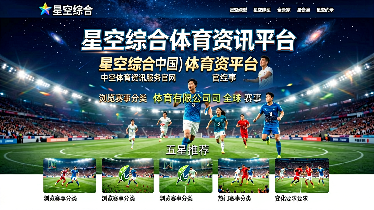 星空综合体育资讯平台首页展示，涵盖足球篮球网球等多项体育赛事内容